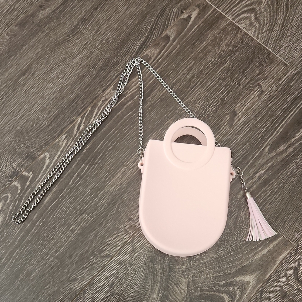 SILICONE Pink Chain Shoulder Bag Miniso Life - NEW